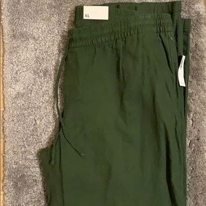 Old Navy Green drawstring linen pants XL